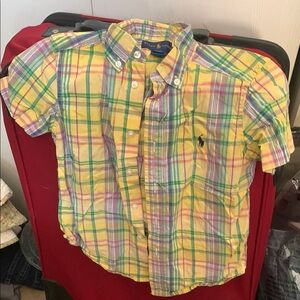 Ralph Lauren Kids Yellow Plaid Shirt